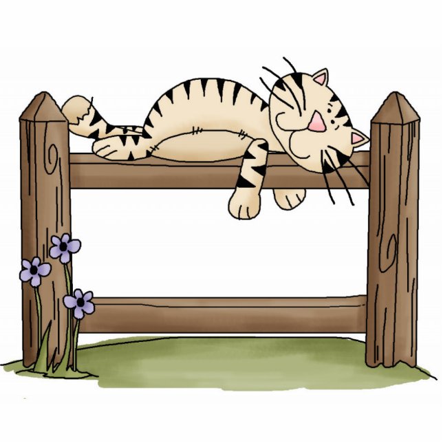 Cat on Fence Ornament (Front)