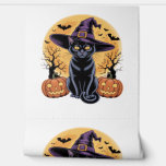 Cat on Halloween pumpkin Classic T-Shirt Wallpaper<br><div class="desc">Cat on Halloween pumpkin Classic T-Shirt</div>