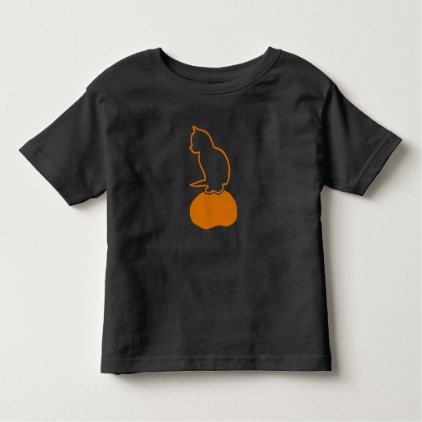 Cat on pumpkin halloween t shirt