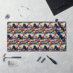 Cat on sofa and sweethings desk mat