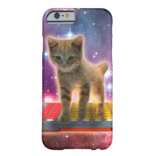 Cat on synthesizers in space barely there iPhone 6 case