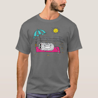 Cat on the beach  T-Shirt