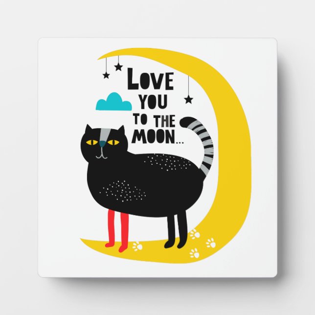 Cat on the moon plaque (Front)