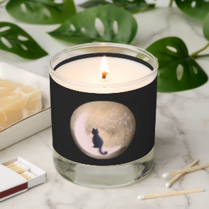 cat on the moon scented candle