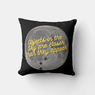 Cat on the Moon Throw Pillow