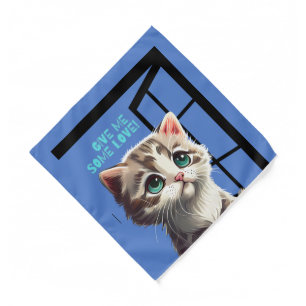 CAT ON THE WINDOW QUOTE BANDANA