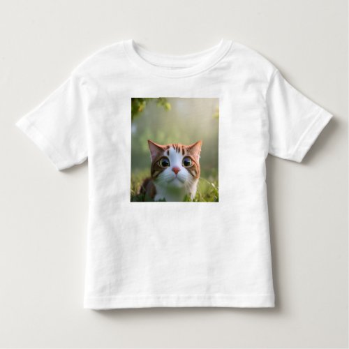 Cat only looks at me toddler t_shirt