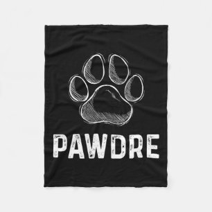 Cat Or Dog Dad Fathers Day Mens Pawdre Gift  Fleece Blanket