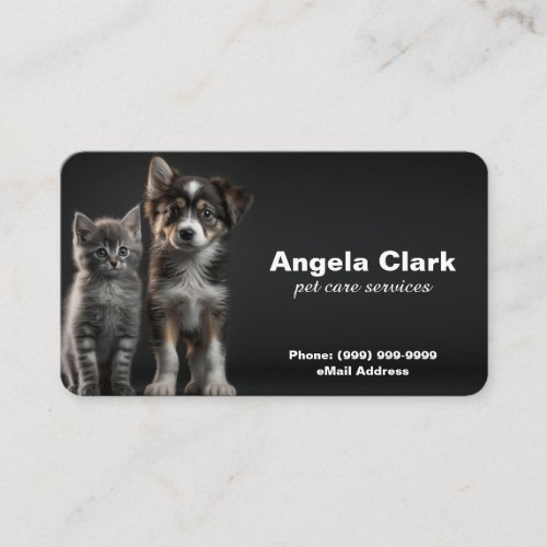 Cat or Dog or Pet Walking  Sitting Business Card