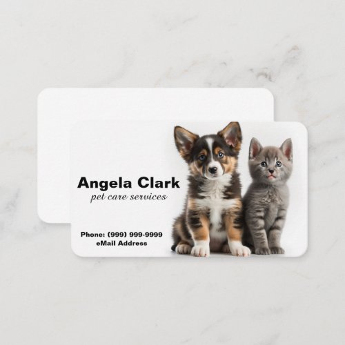 Cat or Dog or Pet Walking  Sitting Business Card