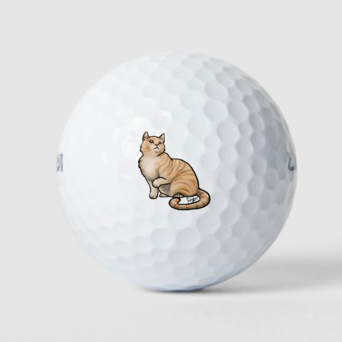 Cat Orange Tabby Golf Balls