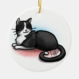 Black And White Cat Ornaments & Keepsake Ornaments | Zazzle