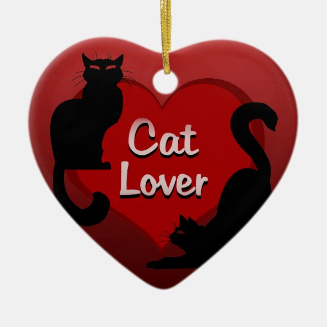 Cat Ornament Personalized Cat Decoration Gift (Front)