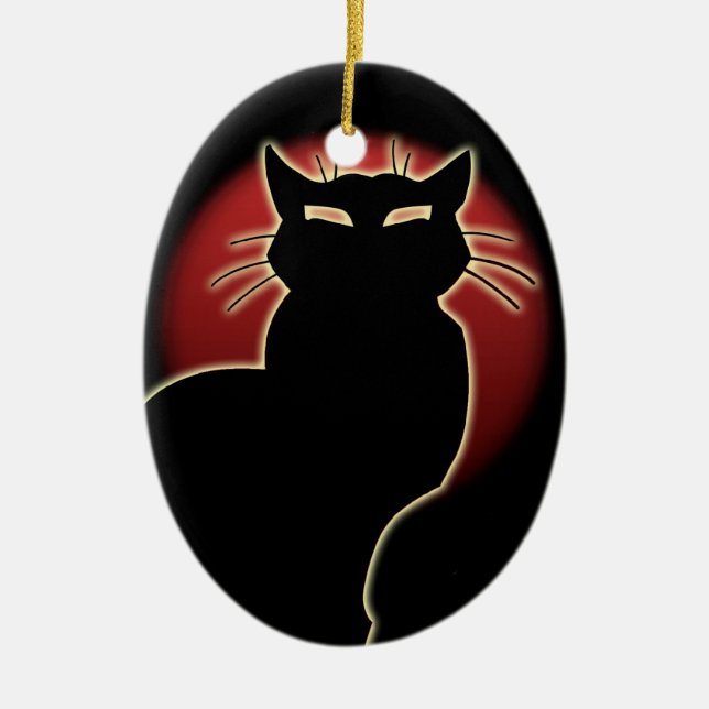 Cat Ornament Personalized Cat Decoration Gift (Front)