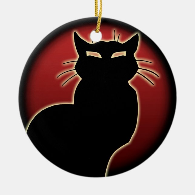 Cat Ornament Personalized Cat Decoration Gift (Front)