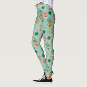 Cat Ornaments on Tree Pattern Leggings
