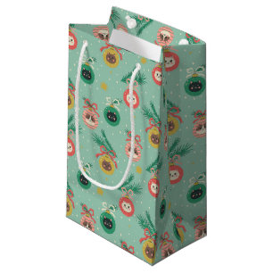 Cat Ornaments on Tree Pattern Small Gift Bag