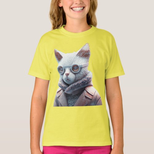 Cat out of the house Mouse at recess T_Shirt