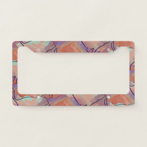 Cat outline license plate frame