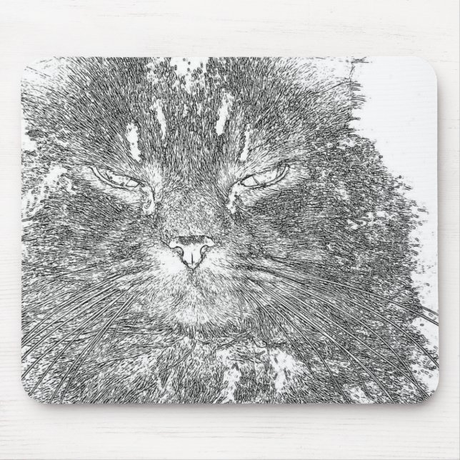 Cat outline mouse pad (Front)