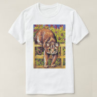 Cat over Fence, Louis Wain T-Shirt