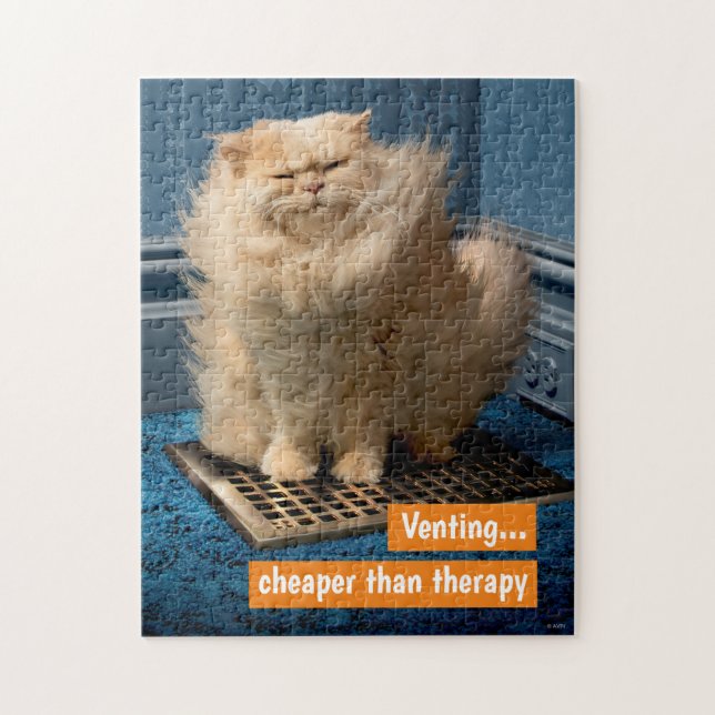 Cat Over Grate Jigsaw Puzzle (Vertical)