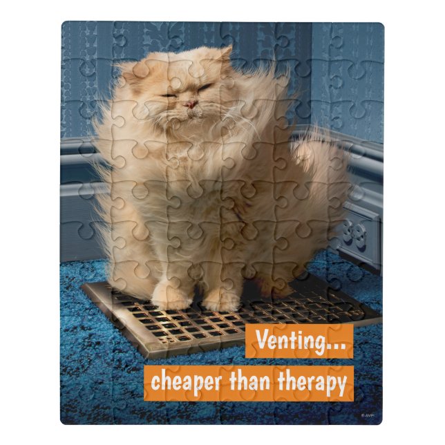 Cat Over Grate Jigsaw Puzzle (Puzzle Vertical)