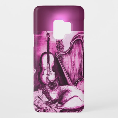 CAT OWL AND MUSICAL INSTRUMENTS IN PINK PURPLE Case_Mate SAMSUNG GALAXY S9 CASE