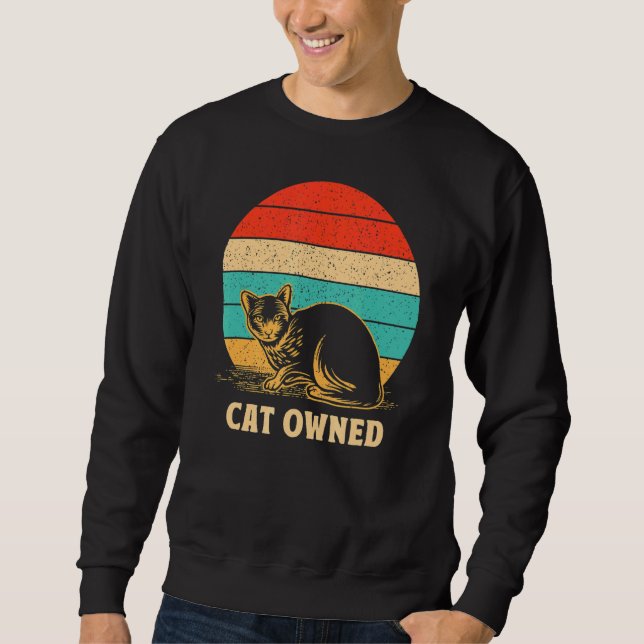 Cat Owned Friends Cat  Buddy Kitten Cat Mom  1 Sweatshirt (Front)