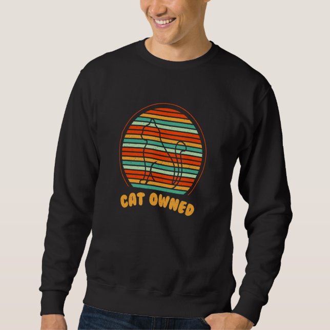 Cat Owned Friends Cat   Buddy Kitten Cat Mom   Sweatshirt (Front)