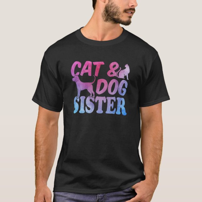 Cat Owner Cat  Dog Owner Dog  Cat Dog Brother T-Shirt (Front)