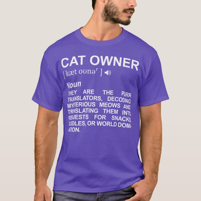 Cat Owner Dictionary vintage T-Shirt (Front)