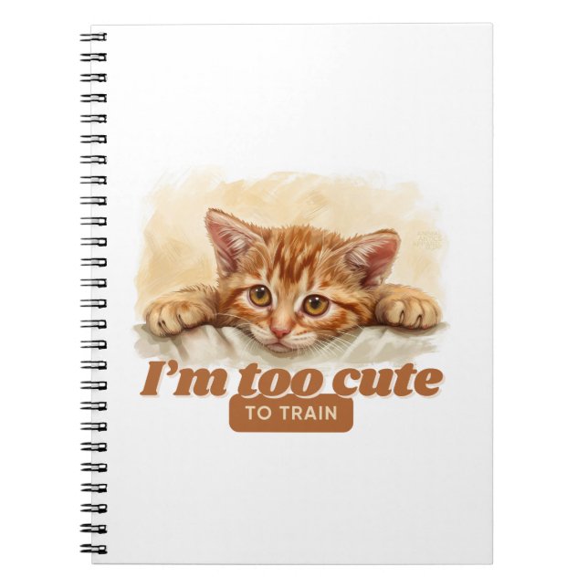 Cat Owner Gifts, Humorous Quote Notebook (Front)