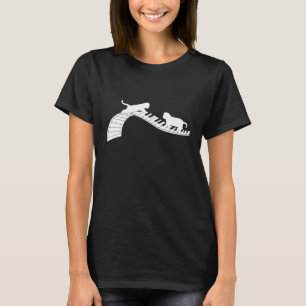 Cat Owner Pianist Gift Keyboards Classical Music P T-Shirt