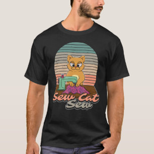 Cat Owner Sewing Animal Kitty Dressmaking T-Shirt