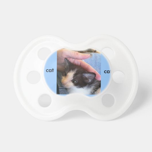 cat pacifier adorable kitten and the word cat (Front)