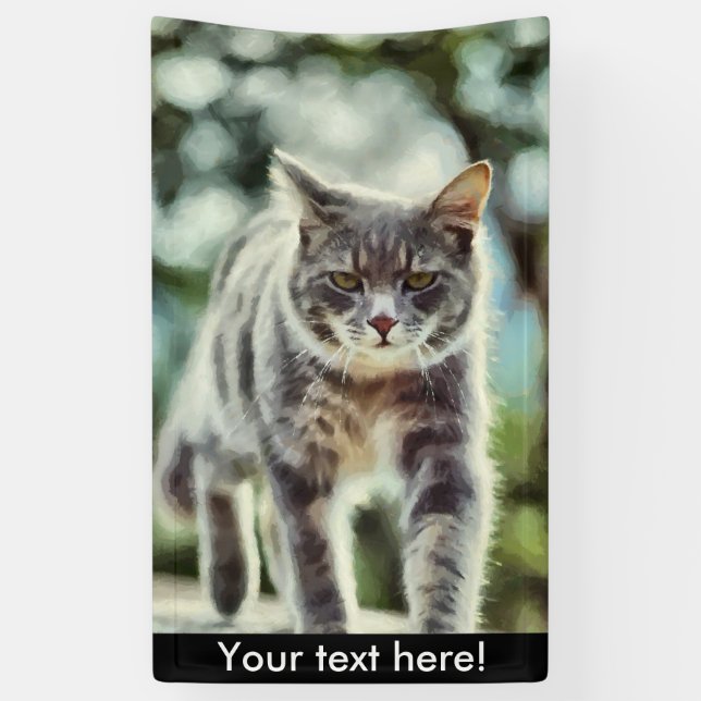 Cat painting banner (Vertical)