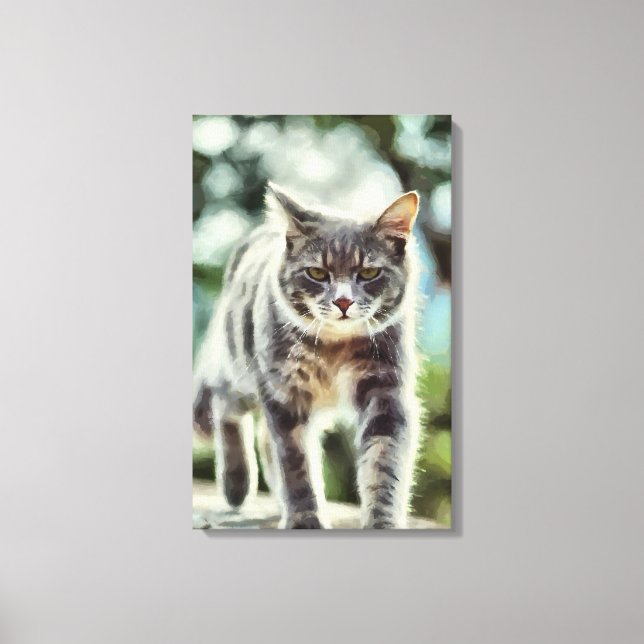 Cat painting canvas print (Front)