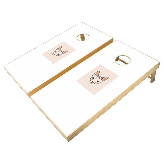 Cat Painting  Cornhole Set (Angled)