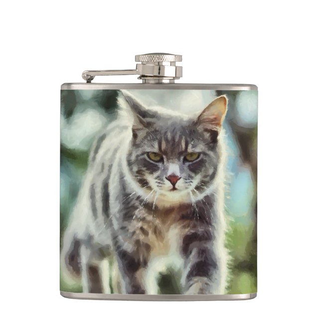Cat painting flask (Front)