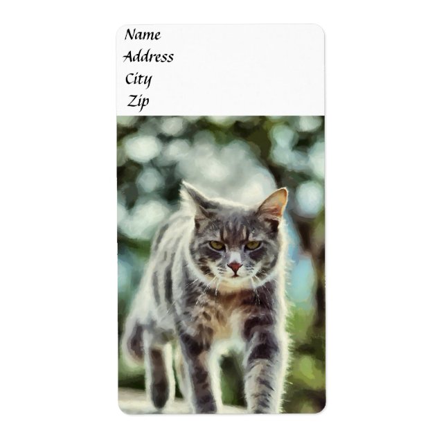 Cat painting label (Front)
