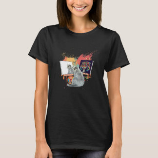 Cat Painting Lion Artistic Animals Graphic T-Shirt