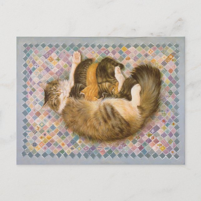 CAT PAINTING  POSTCARD (Front)