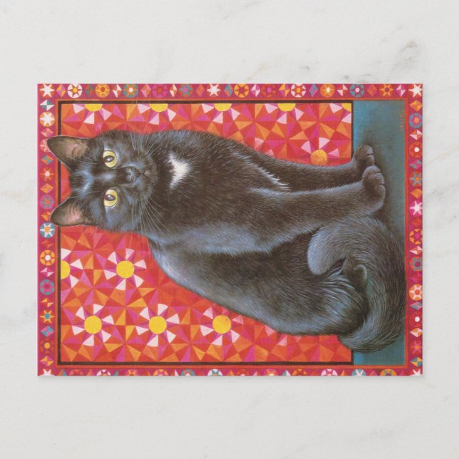 CAT PAINTING  POSTCARD (Front)