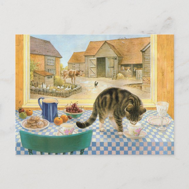 Cat painting postcards  (Front)
