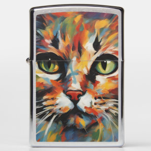 Cat Painting Zippo Lighter