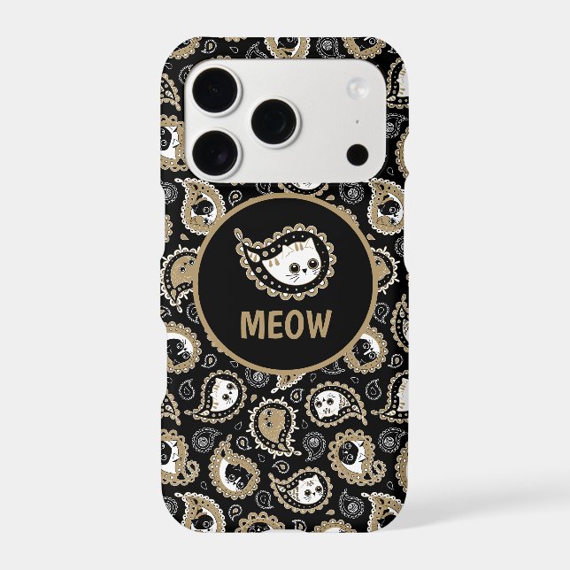 Cat Paisley Iphone Case (Back)