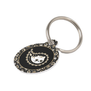 Cat Paisley Pet ID Tag