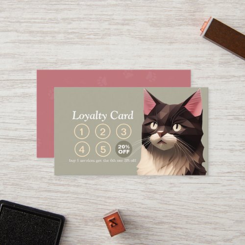 Cat Paper Carves Art Pet Care Clinic Loyalty Punch