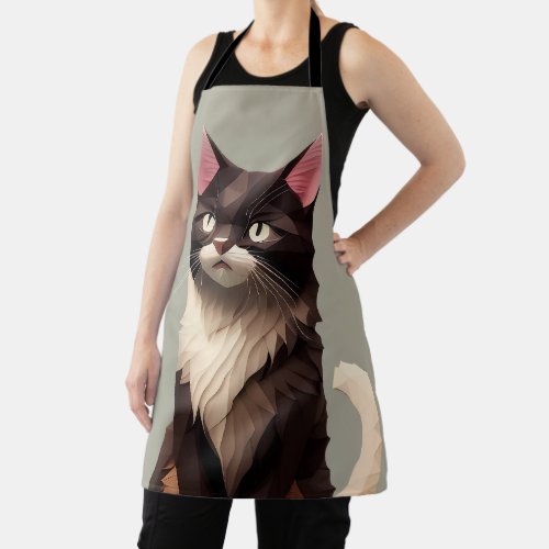 Cat Paper Cut Art Pet Care Food Shop Animal Clinic Apron